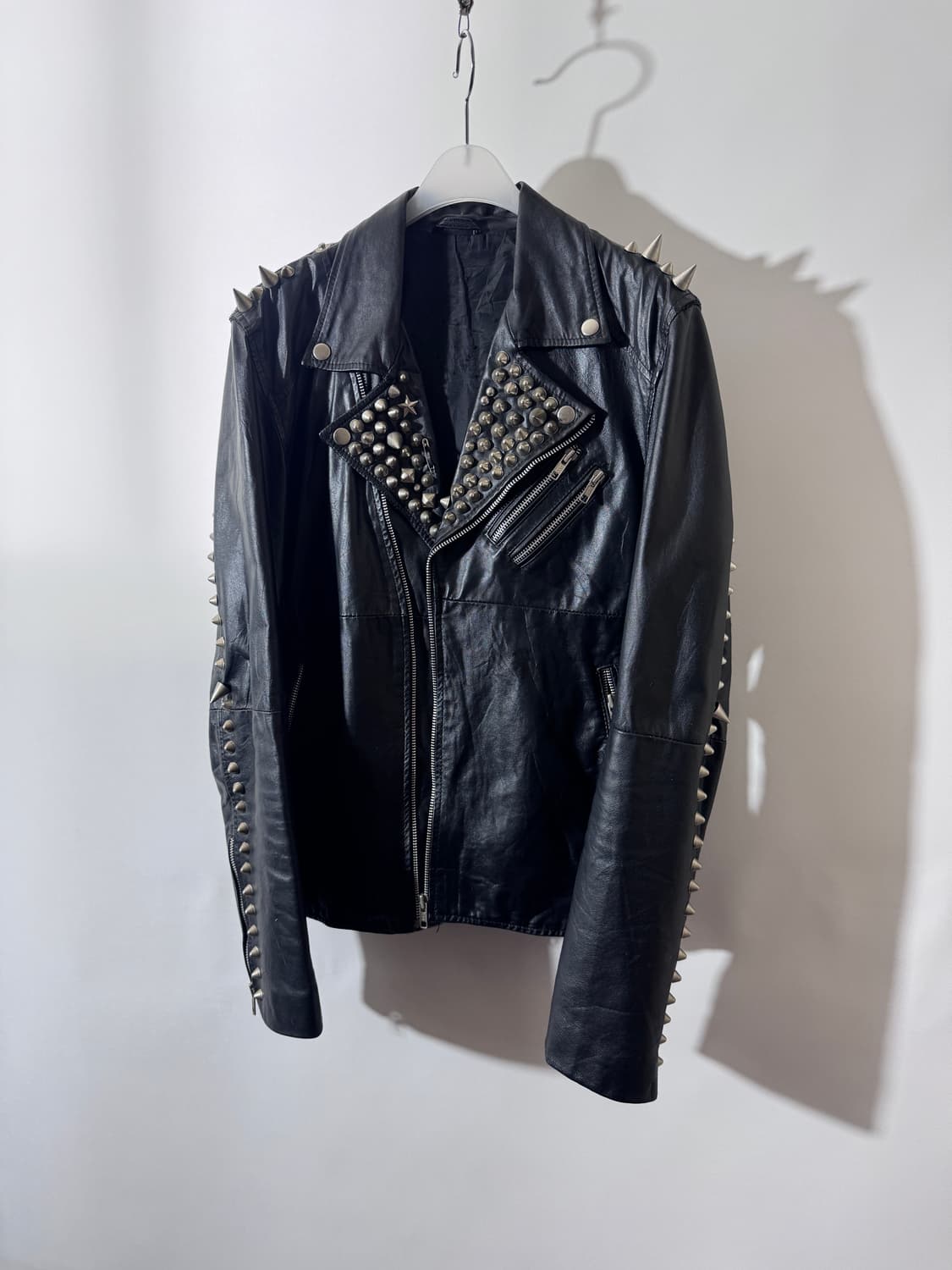 Vintage spike leather jacket 상품이미지2