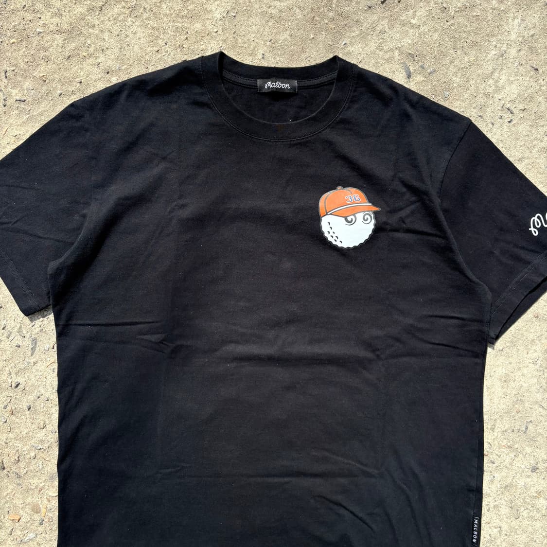 (2XL) 말본 X 100씨브즈 콜라보 블랙 반팔 티셔츠 상품이미지2