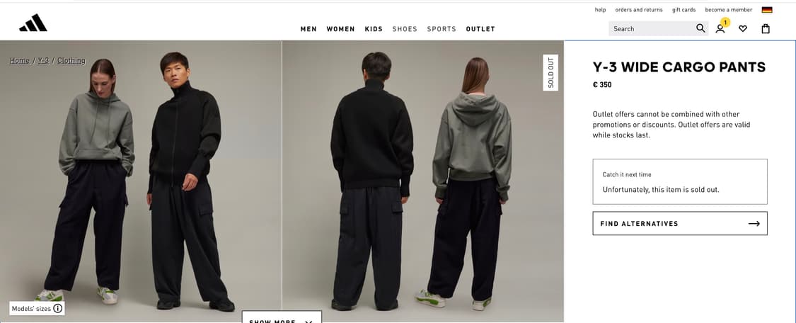 와이드 카고 팬츠 블랙 상품이미지5