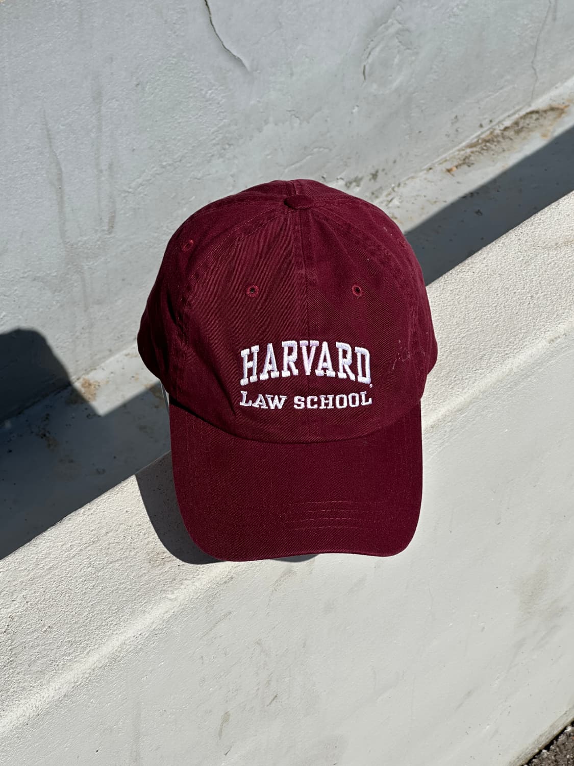 [M] 하버드 로스쿨 버건디 볼캡 모자 상품이미지1