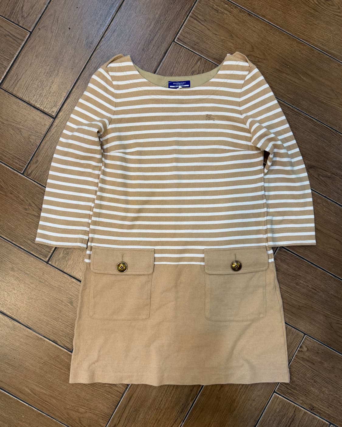 버버리 베이지 스트라이프 원피스 상품이미지3