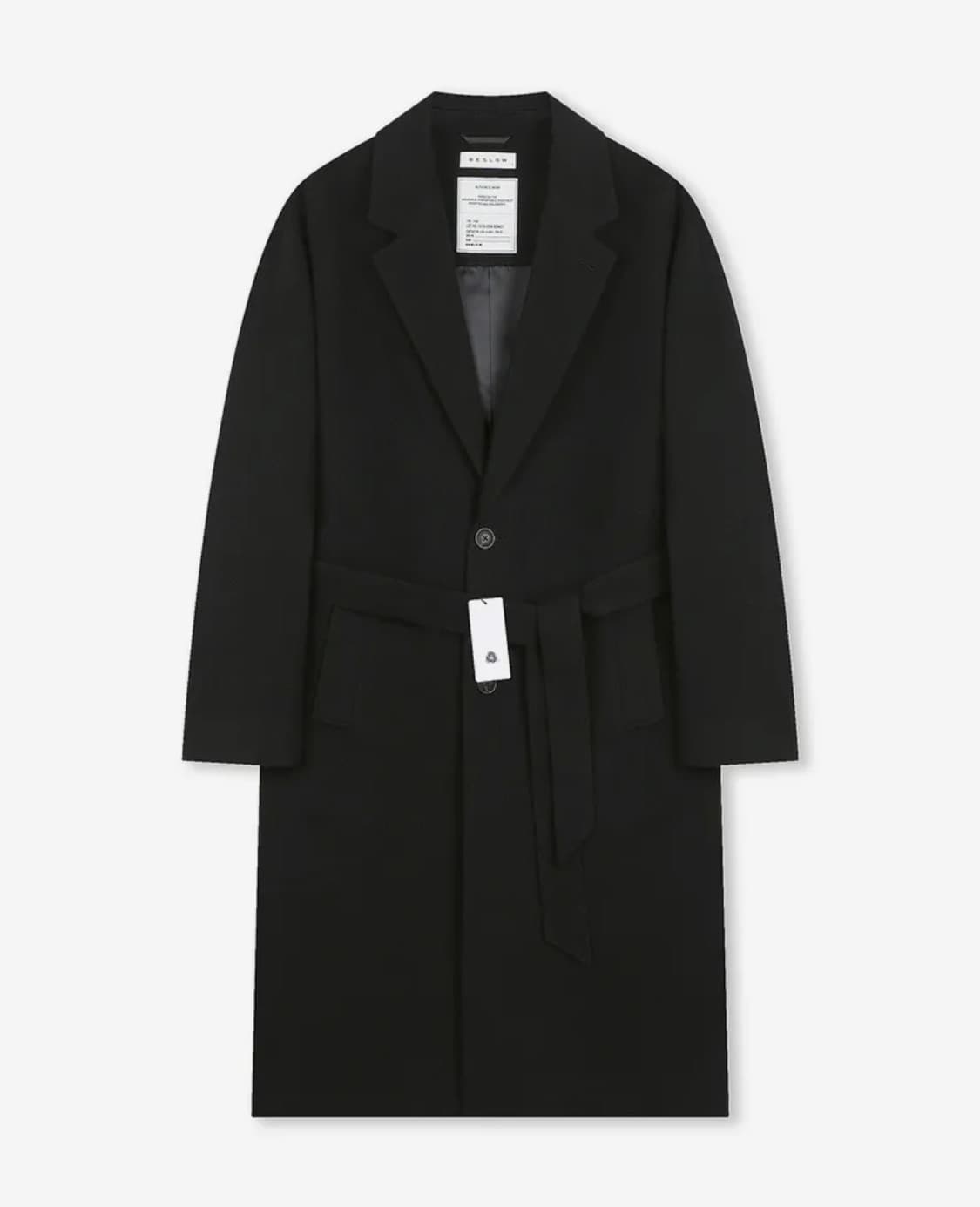 비슬로우 캐시미어 싱글 로브 코트 상품이미지1