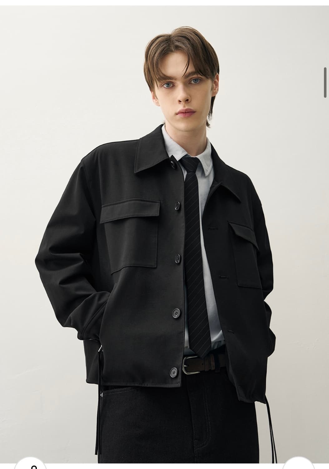 (XL) 드로우핏 도브 울 하이드 블루종 자켓 [BLACK] 판매 상품이미지4