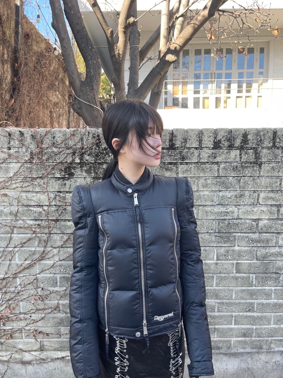 디스퀘어드2 퍼프 숄더 짚 푸퍼 상품이미지2