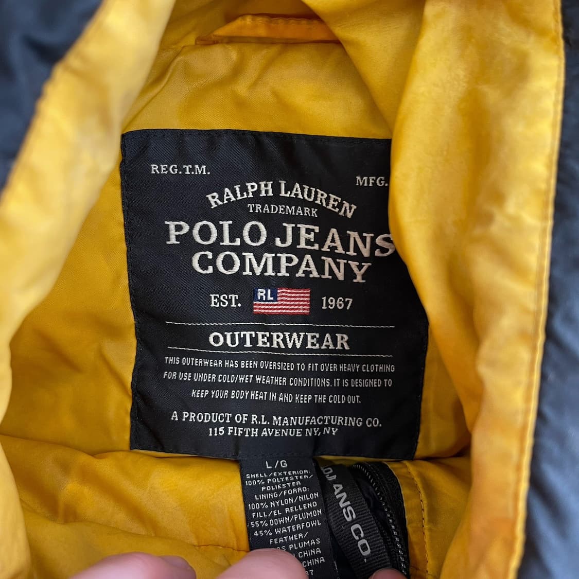 폴로 진스 컴퍼니 퍼프 패딩 블랙 상품이미지3