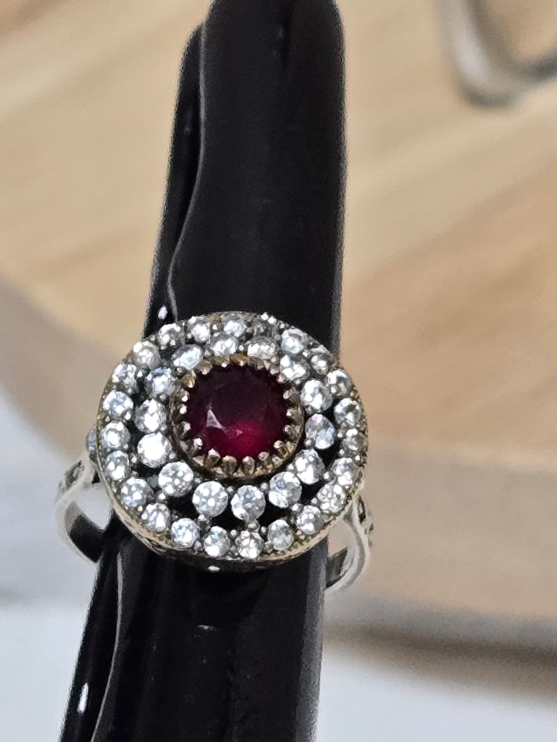 중동 빈티지 루비 헤일로 반지 / Oman 중동 빈티지 상품이미지3