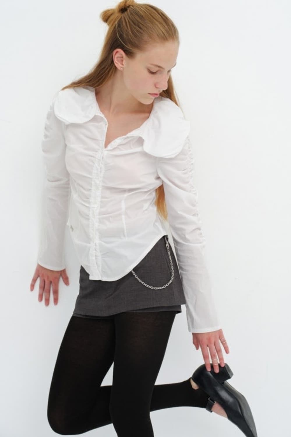 세릭 BALLOON COLLAR SHIRT WHITE 상품이미지1