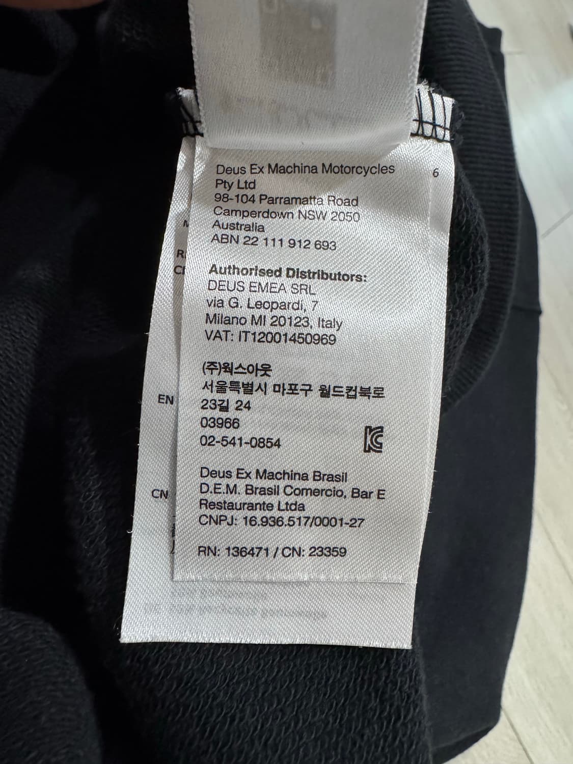 데우스 엑스마키나 데칼 모토크루 맨투맨  상품이미지6