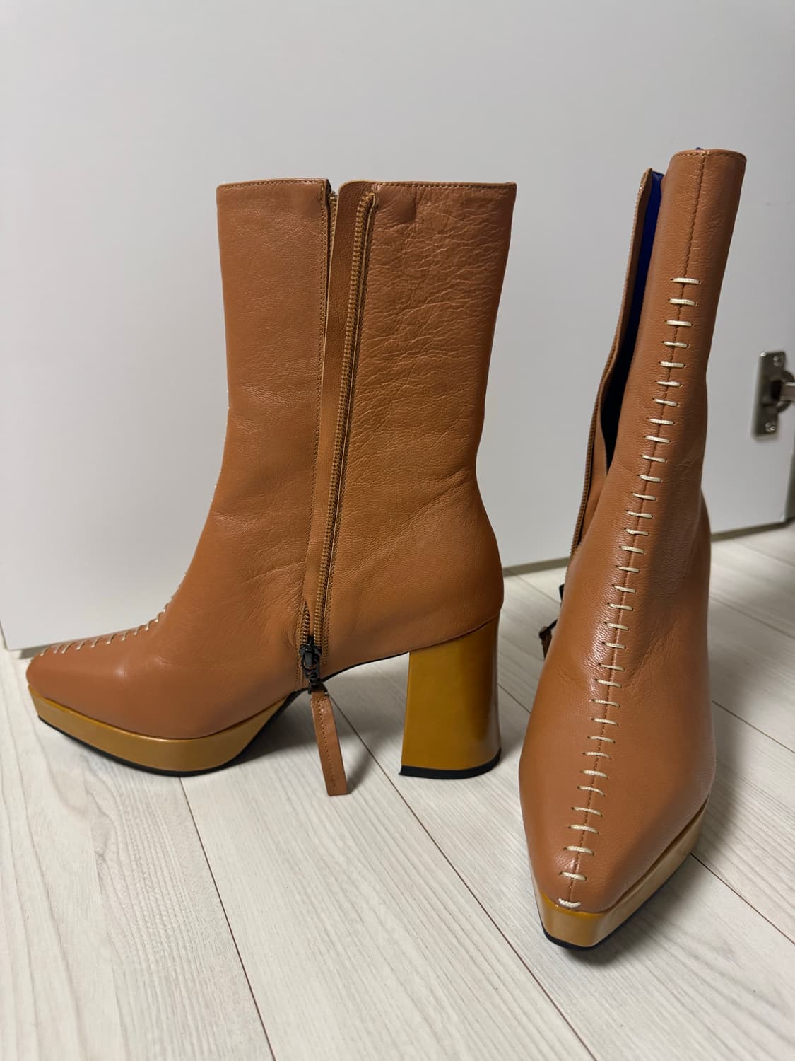 마뗑킴 스티치 real leather 부츠 상품이미지5