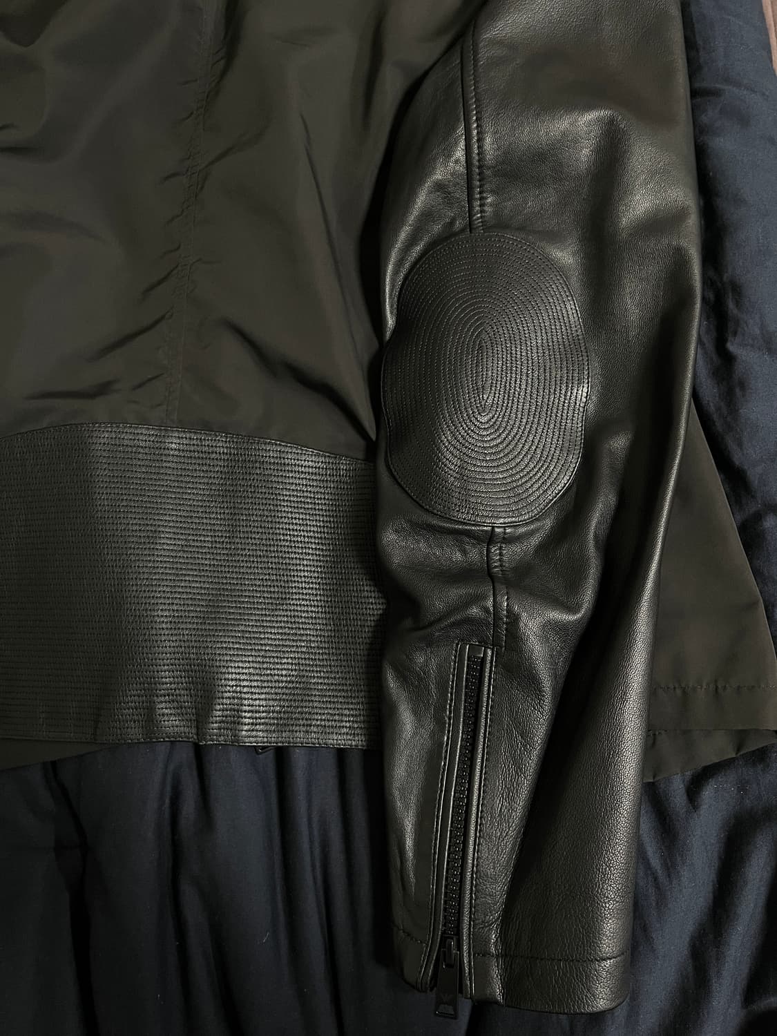 엠포리오 아르마니 2way zip leather  jacket 상품이미지4