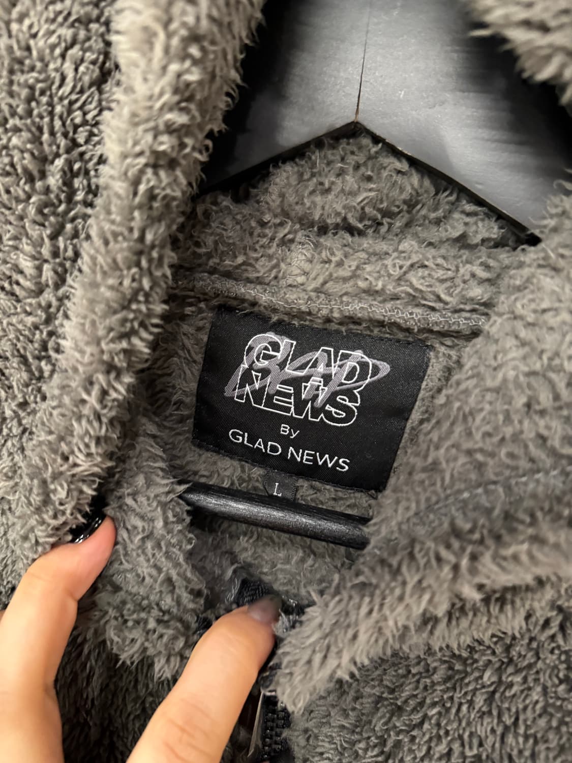 Glad news back wings fleece hood zip-up 상품이미지9