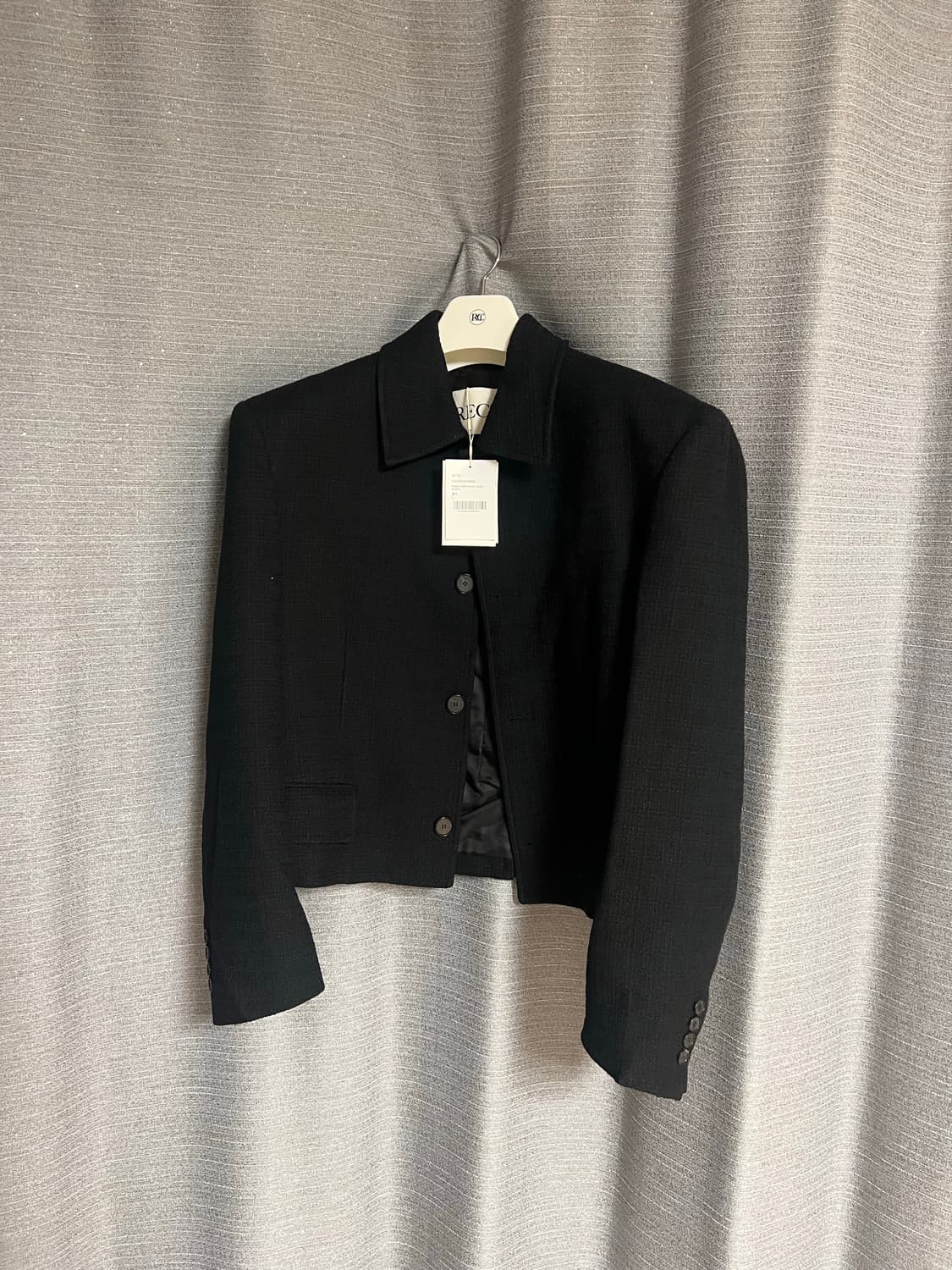 렉토 트위드 자켓 블랙 L 상품이미지1