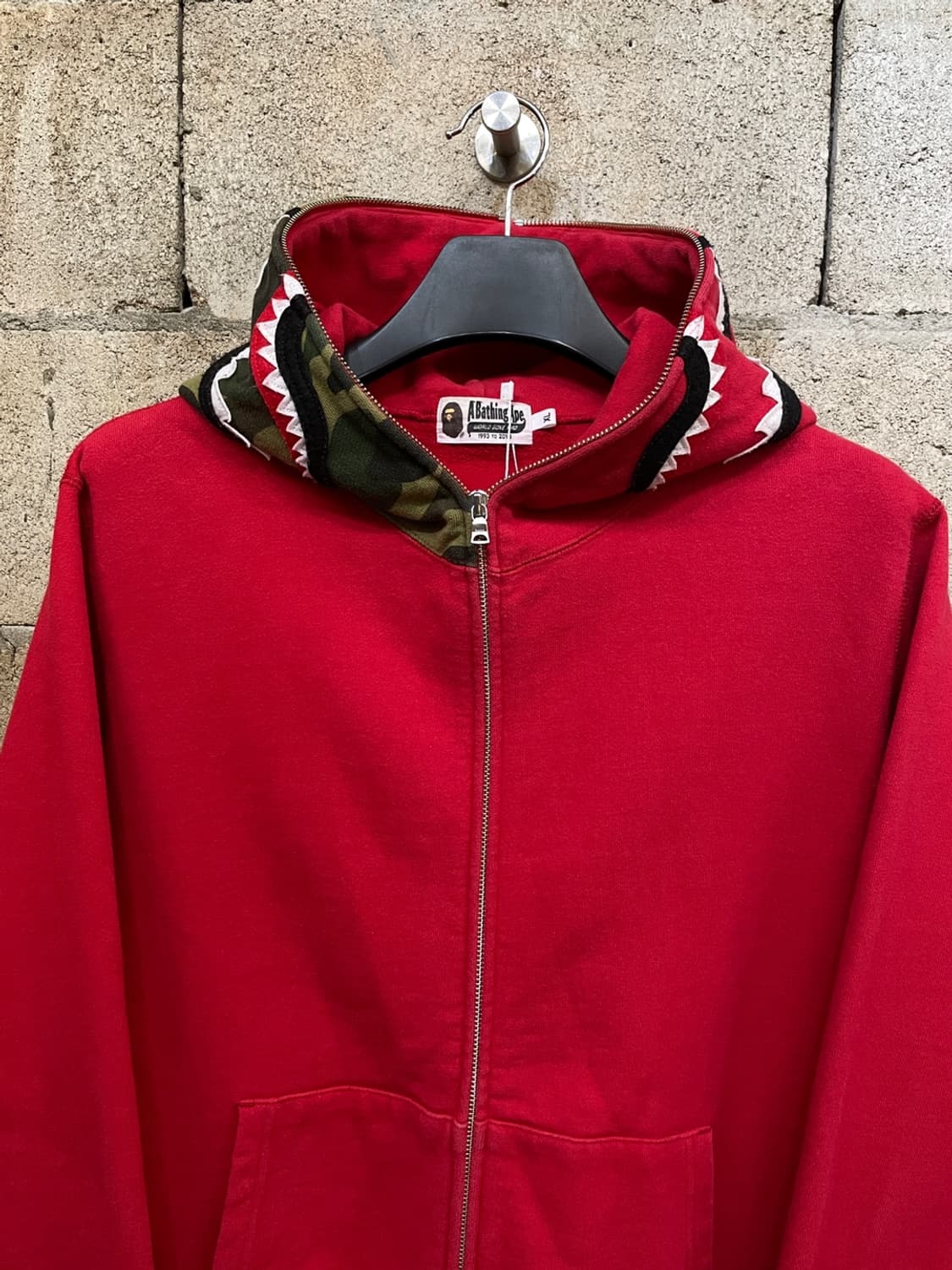 베이프 레드 카모 샤크 풀 집업 후디 상품이미지4