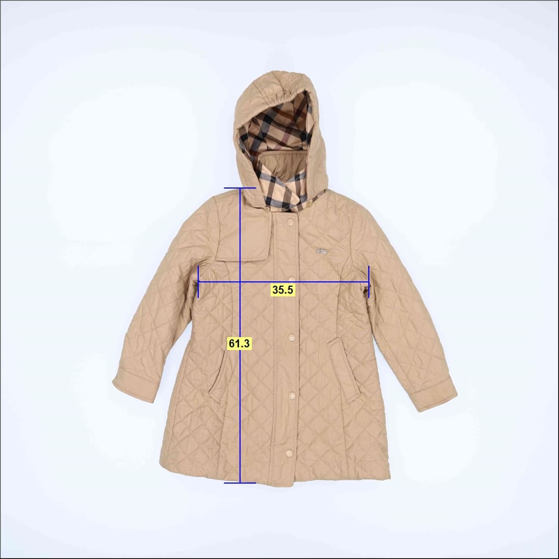 [130(9Y)] 닥스 키즈여성 퀄팅 후드자켓 1209 H1 상품이미지8