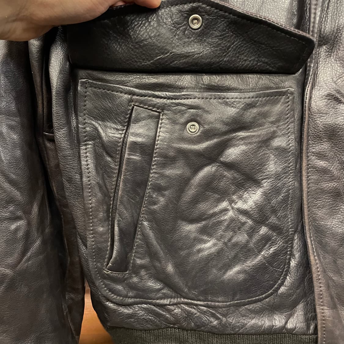 라코스테 A-2 플라이트 송아지 가죽 자켓 상품이미지5