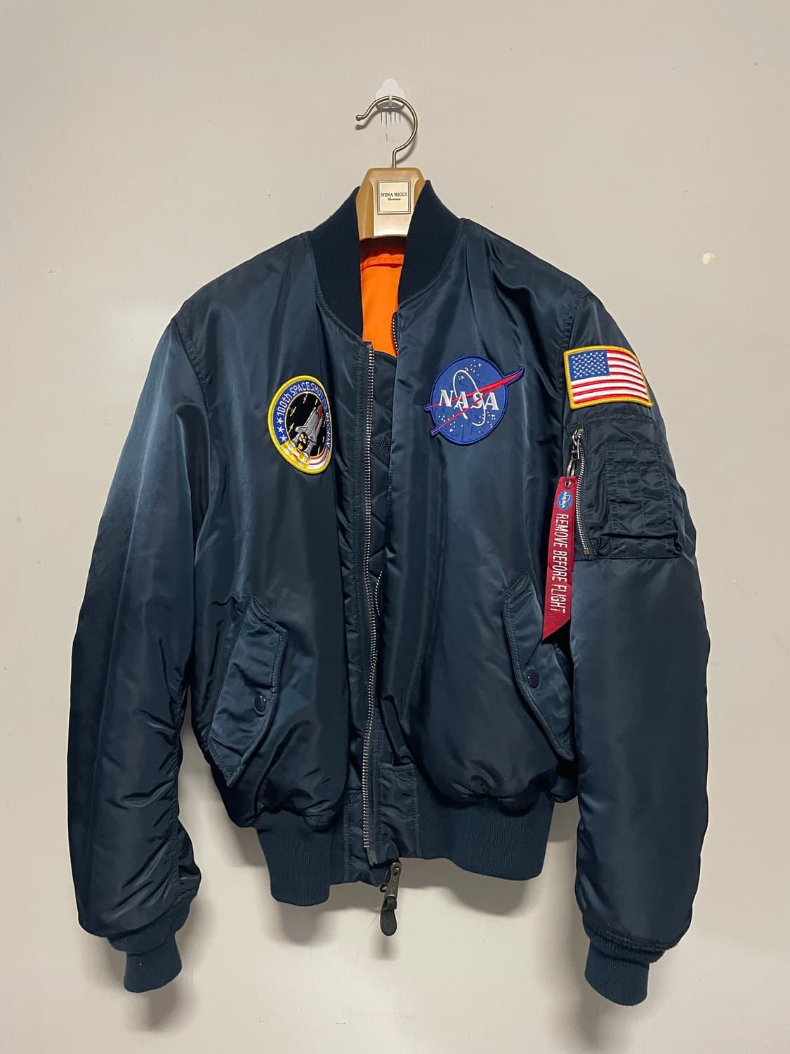 알파인더스트리 x 나사 ma-1  L사이즈 상품이미지1