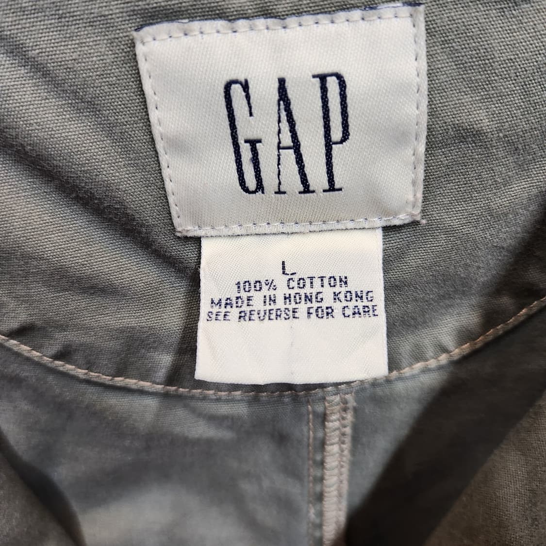 갭 GAP 빈티지 코튼 립스탑 쿼터집 반집업 3XL 상품이미지8