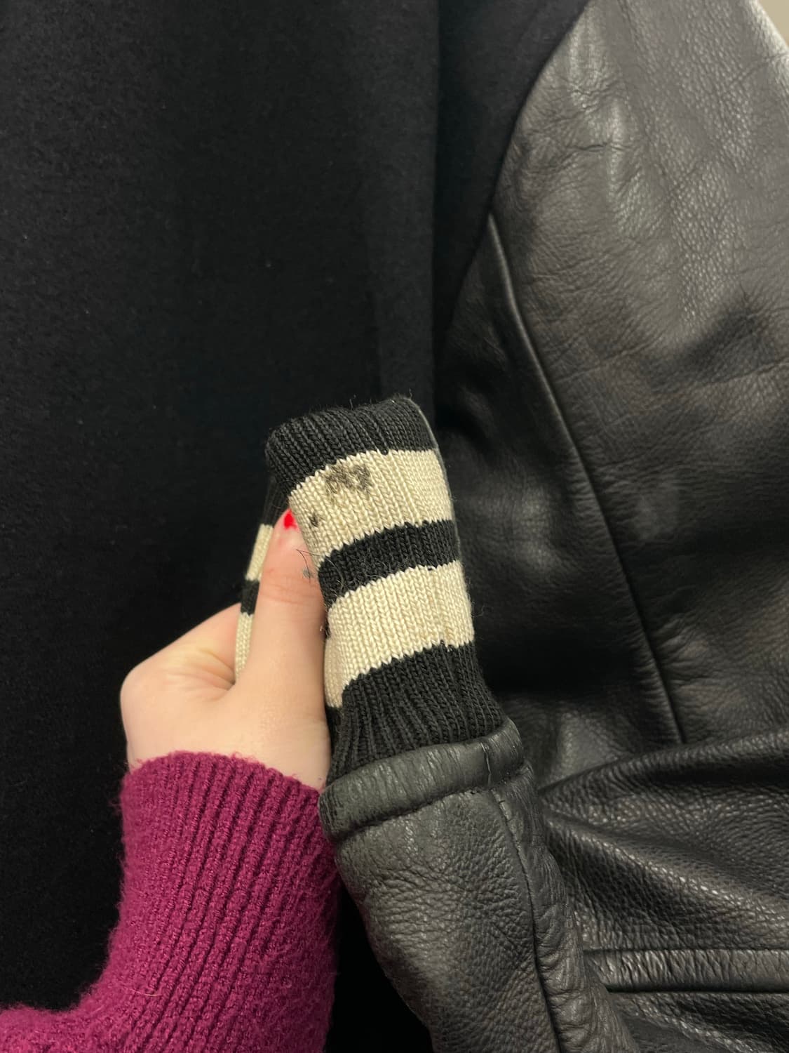 ixiz japanese 소가죽 바시티 자켓 상품이미지7