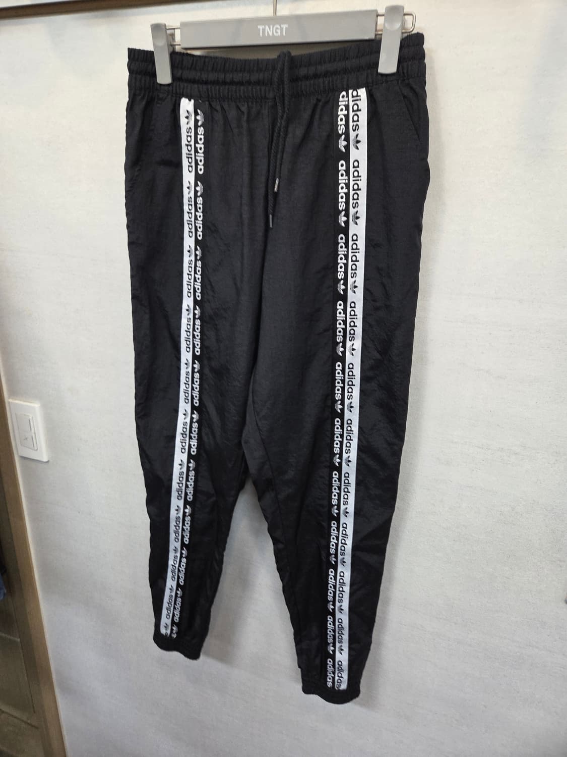 아디다스 테이프로고 우븐 트랙팬츠 L 상품이미지7