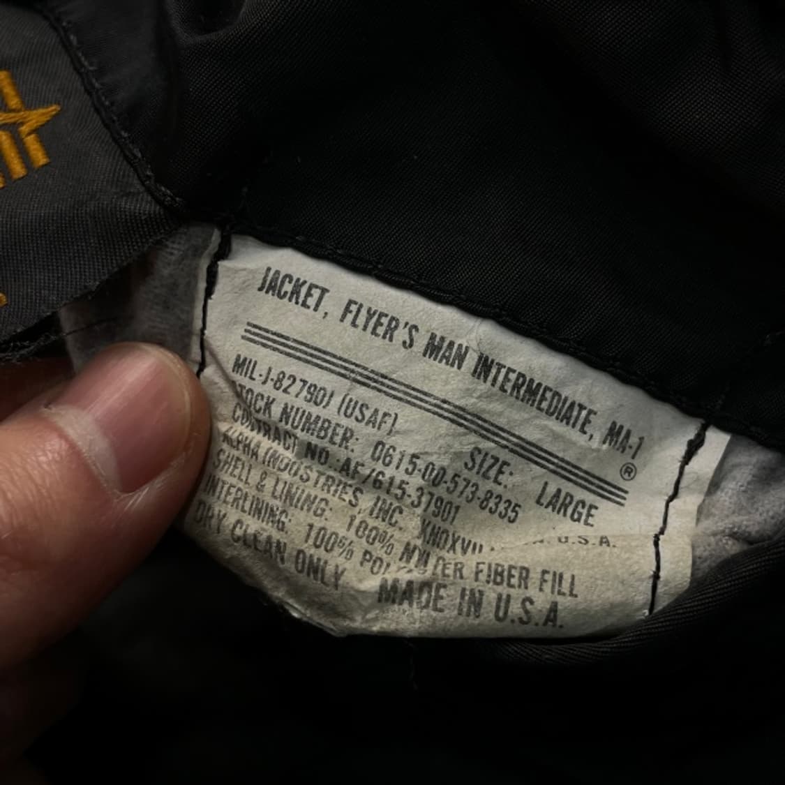100 알파인더스트리 MA-1 항공점퍼  상품이미지4