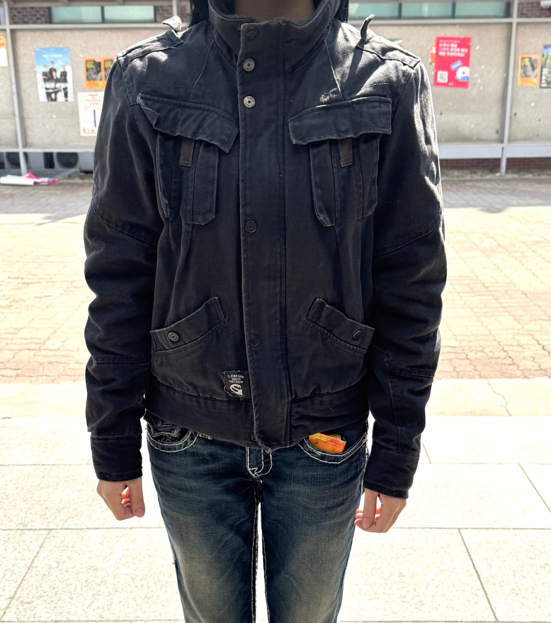 지스타 로우 빈티지 차콜 자켓 상품이미지1