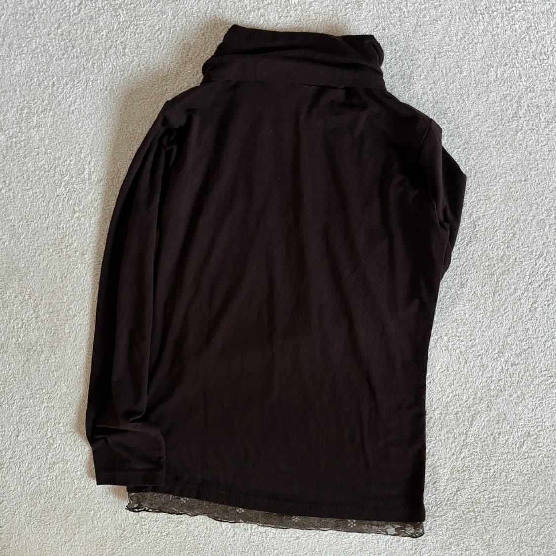 일본빈티지 브라운 하단 레이스 이너 탑 상품이미지4