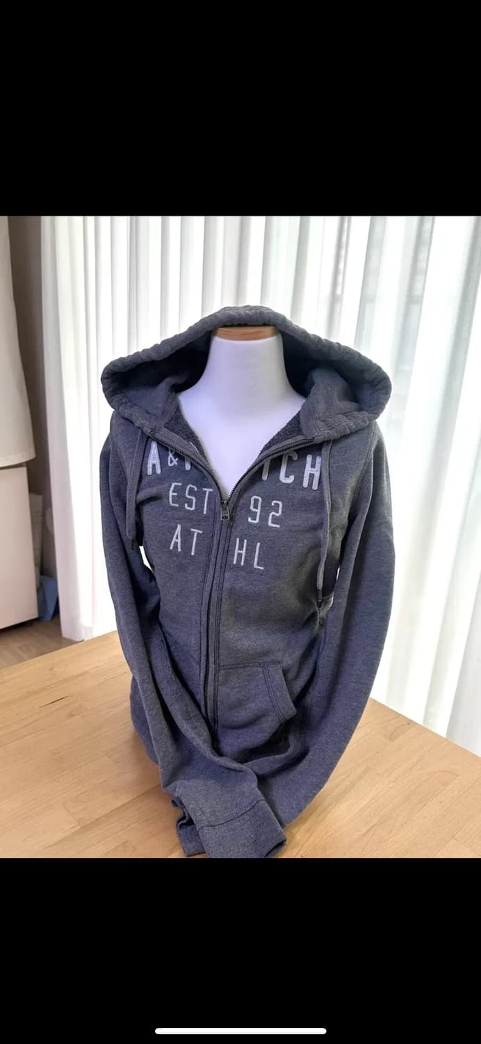 아베크롬비 글리터 후드집업 그레이 이코 솜빈티지 어항 스포티 베베 상품이미지2