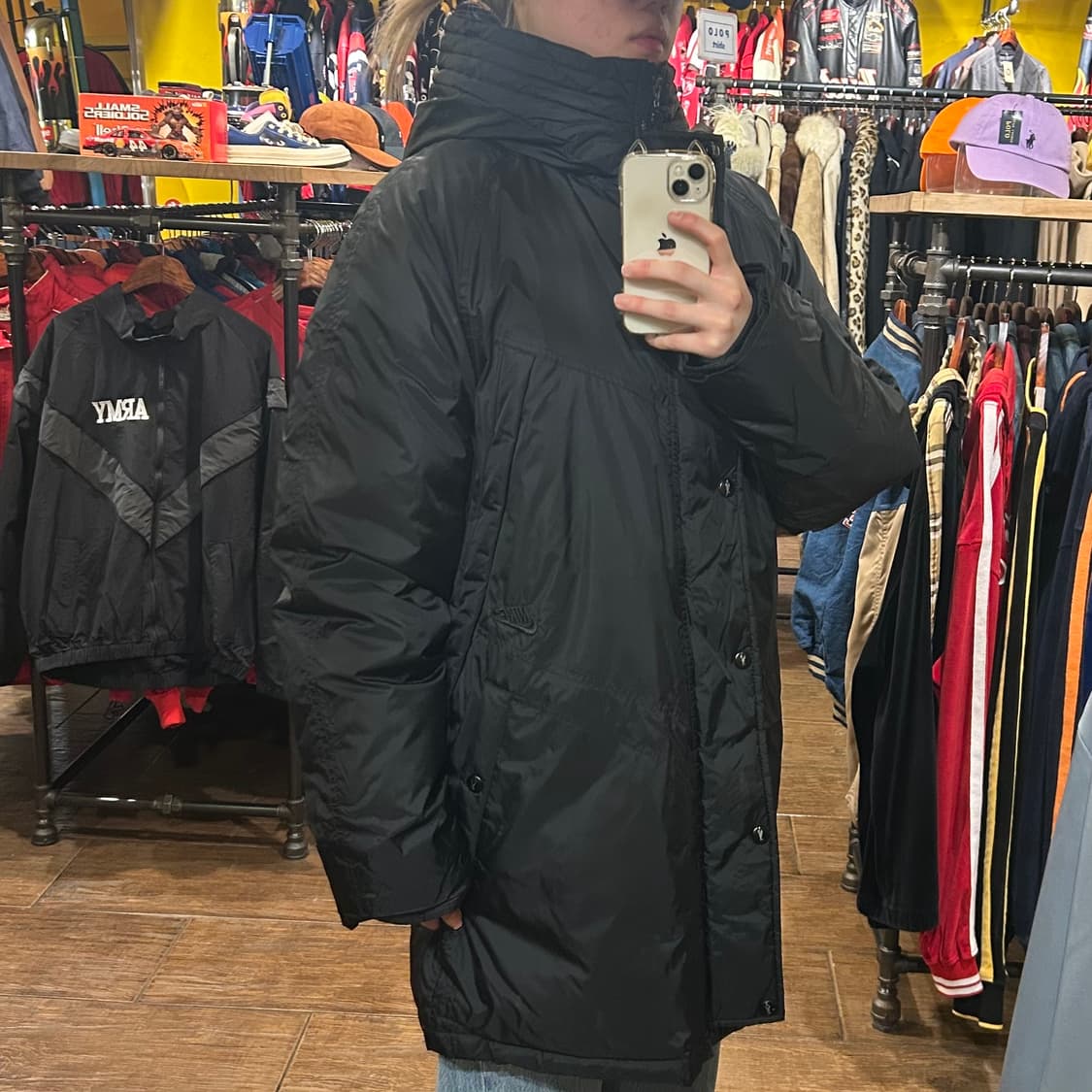 [HI] 나이키 하프 패딩 블랙 상품이미지3