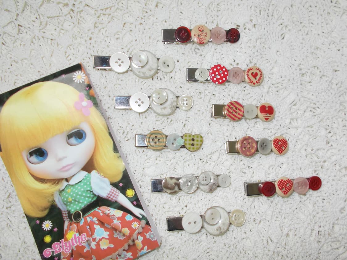 Cottage Core Button Hair Pin 상품이미지4
