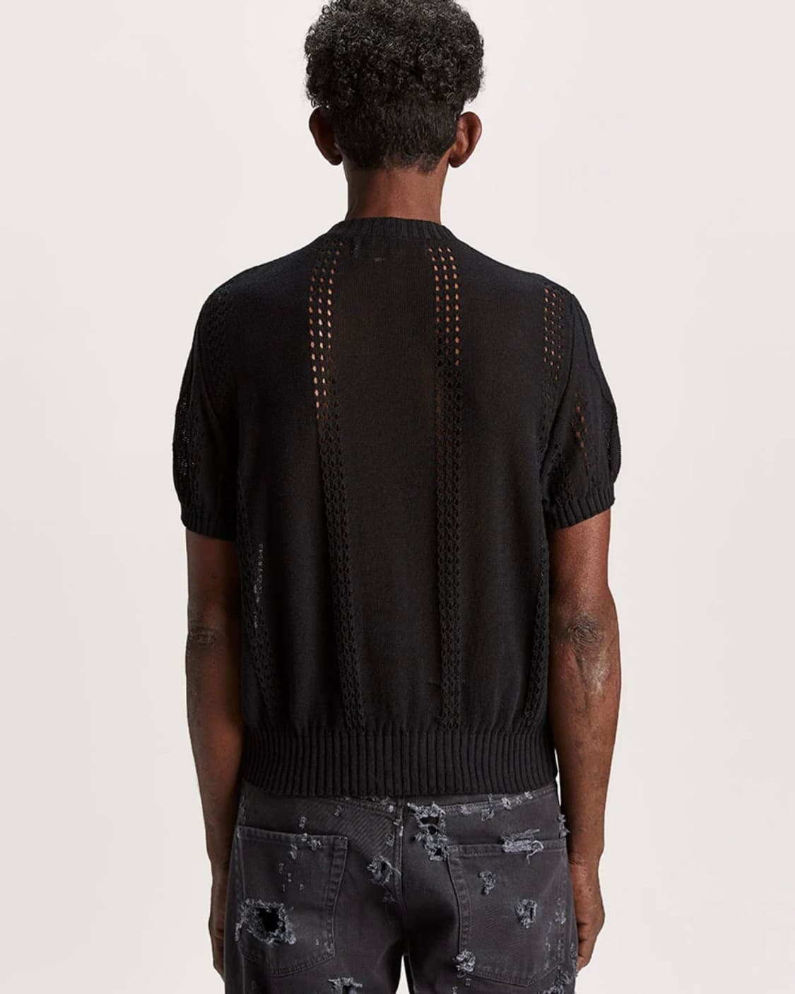 [L]마리아노 25ss CORMAGLIANO 반팔 니트 집업/블랙 상품이미지5