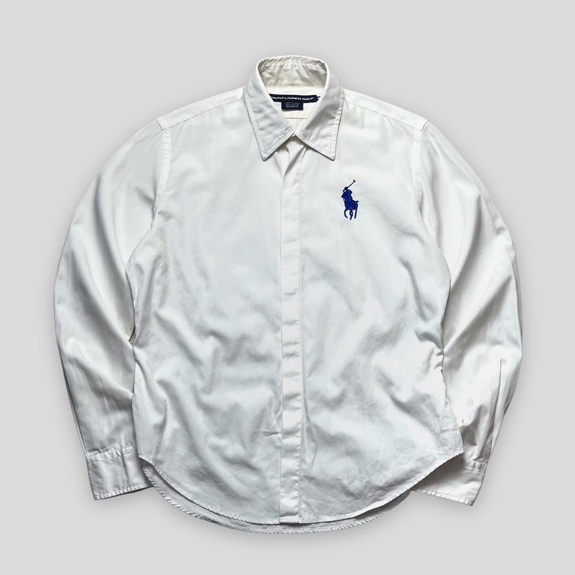 폴로 코튼 화이트 히든 버튼 셔츠 상품이미지1
