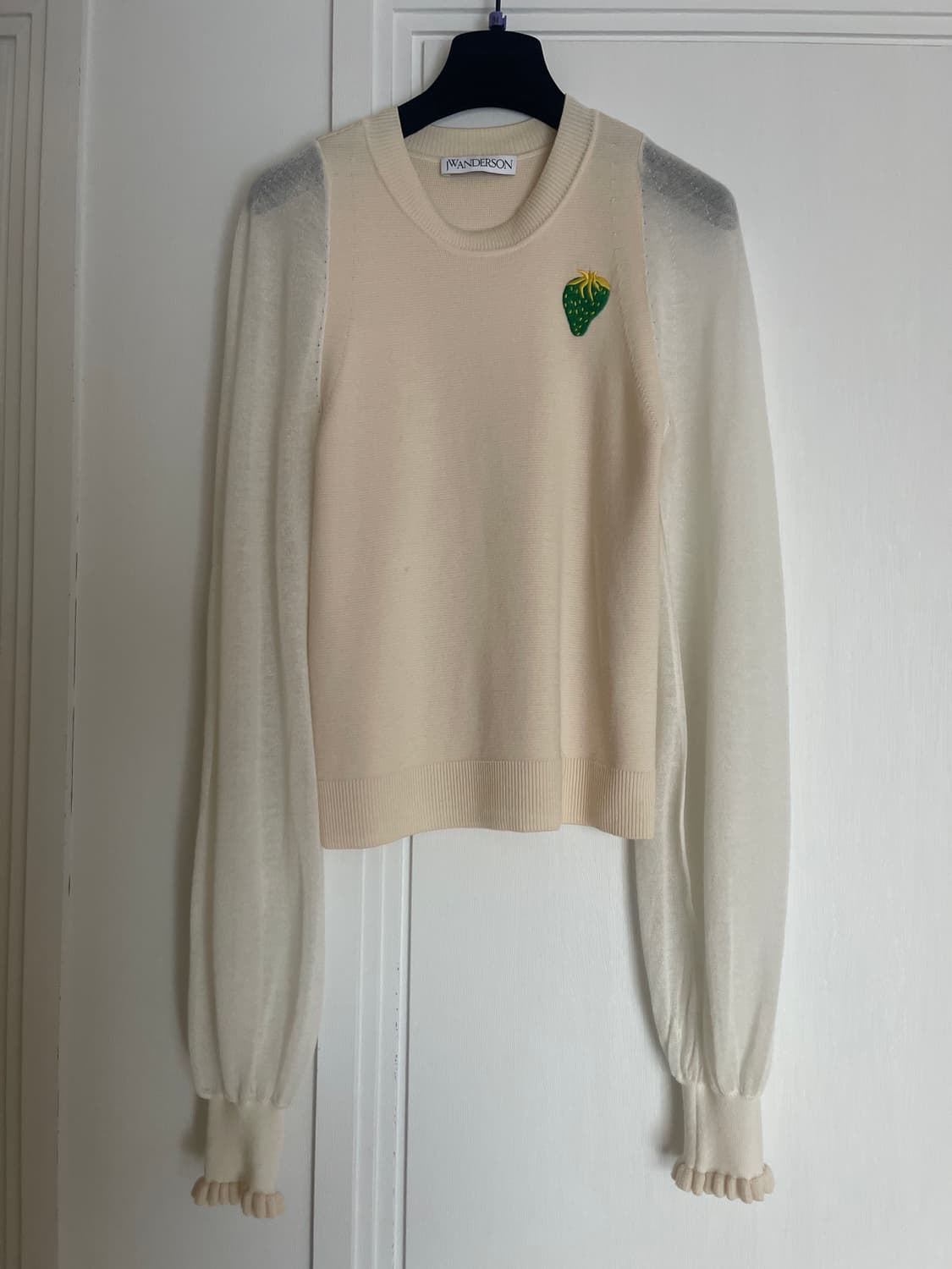 JW Anderson 아이보리 시스루 여성니트 상품이미지1