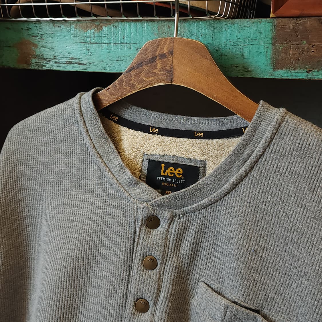 Lee 양털 맨투맨 쉐르파 헨리넥 스웻셔츠 빅사이즈 맨투맨 xxl 상품이미지9