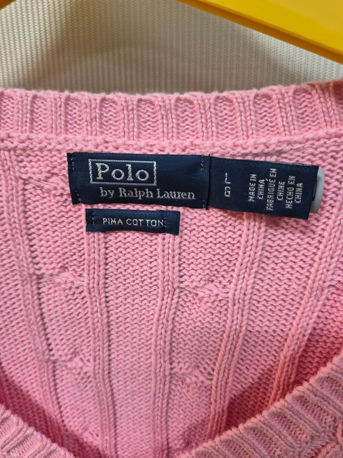 폴로 랄프로렌 새상품 꽈배기 니트 케이브니트 여성L 상품이미지4