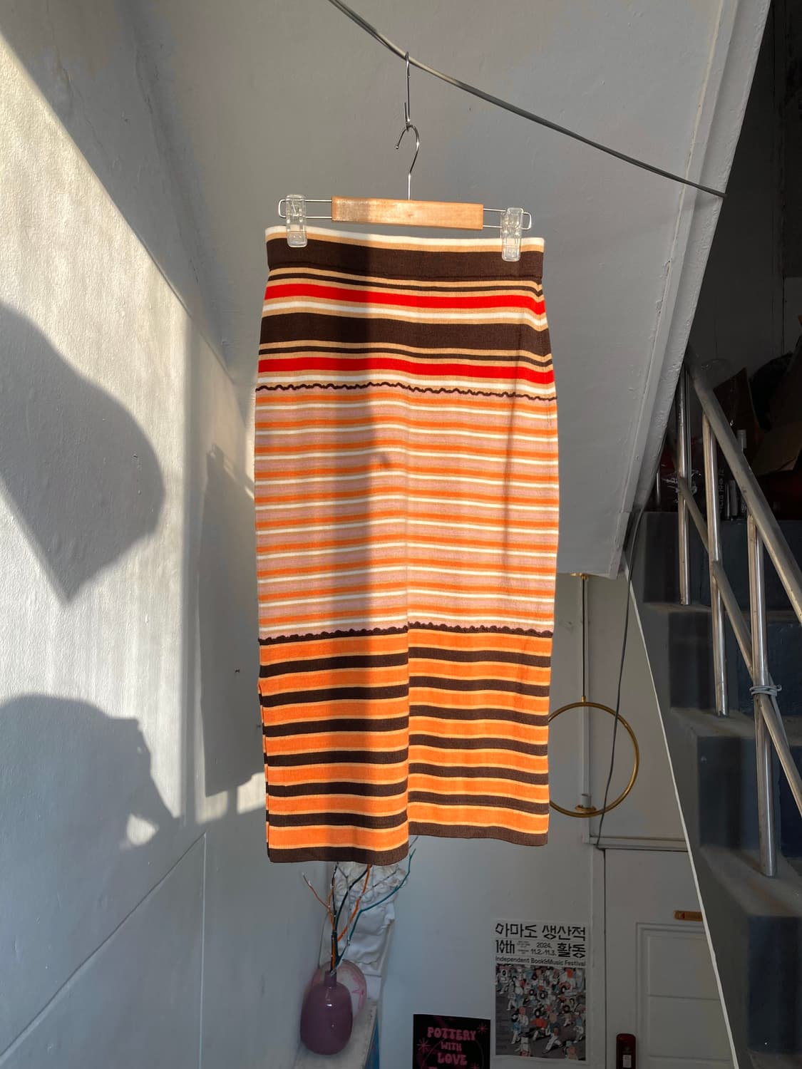 마르니•유니클로 스트라이프 코튼 스커트 상품이미지5