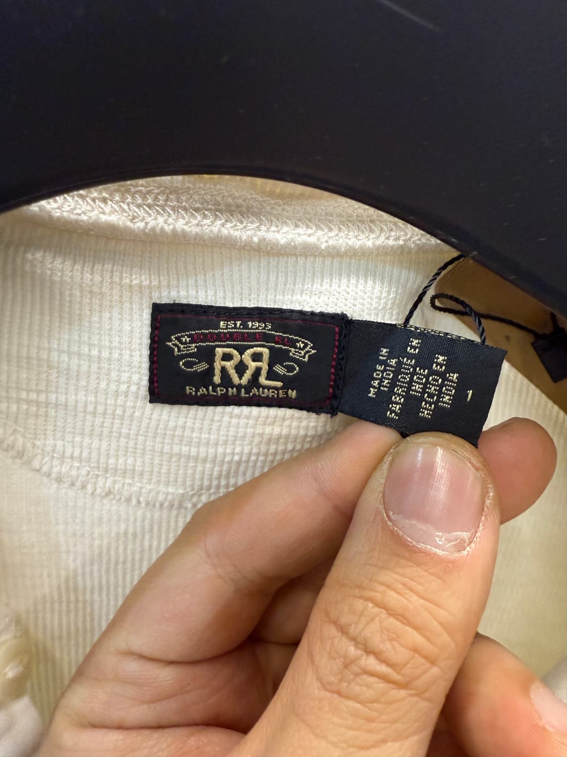 RRL 랄프로렌 헨리넥 긴팔 티셔츠 XS 상품이미지3