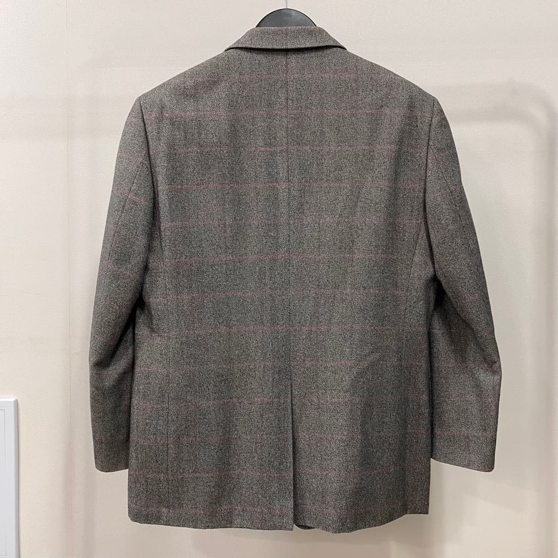 지방시 울 캐시미어 실크 체크 싱글 블레이저 상품이미지2