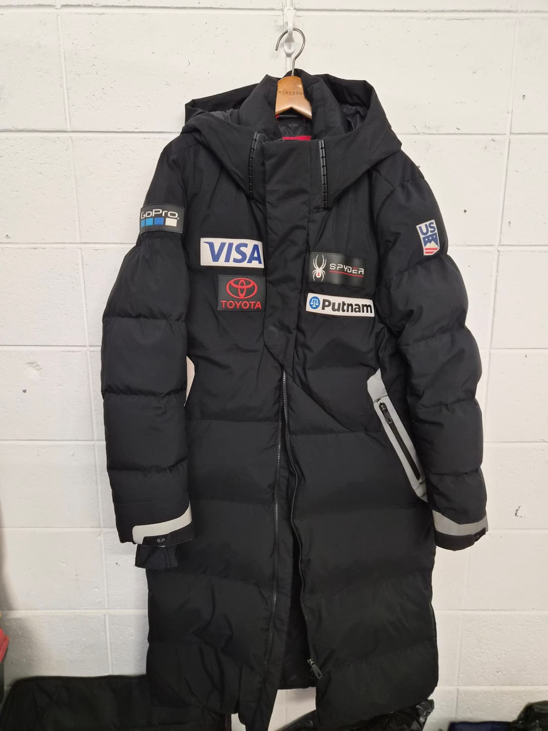 L) 스파이더 미국 스키팀 덕다운 롱패딩 팝니다 상품이미지1