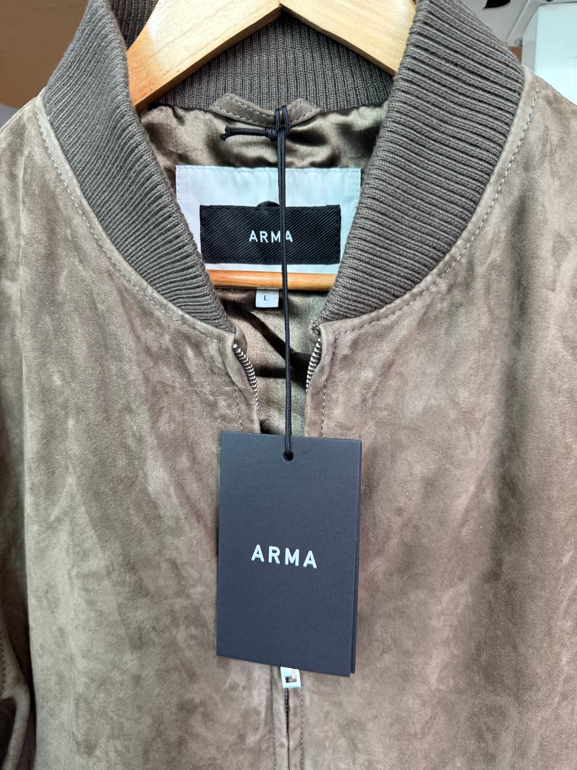 ARMA 스웨이드 봄버자켓 L, 택달린 새상품 상품이미지2