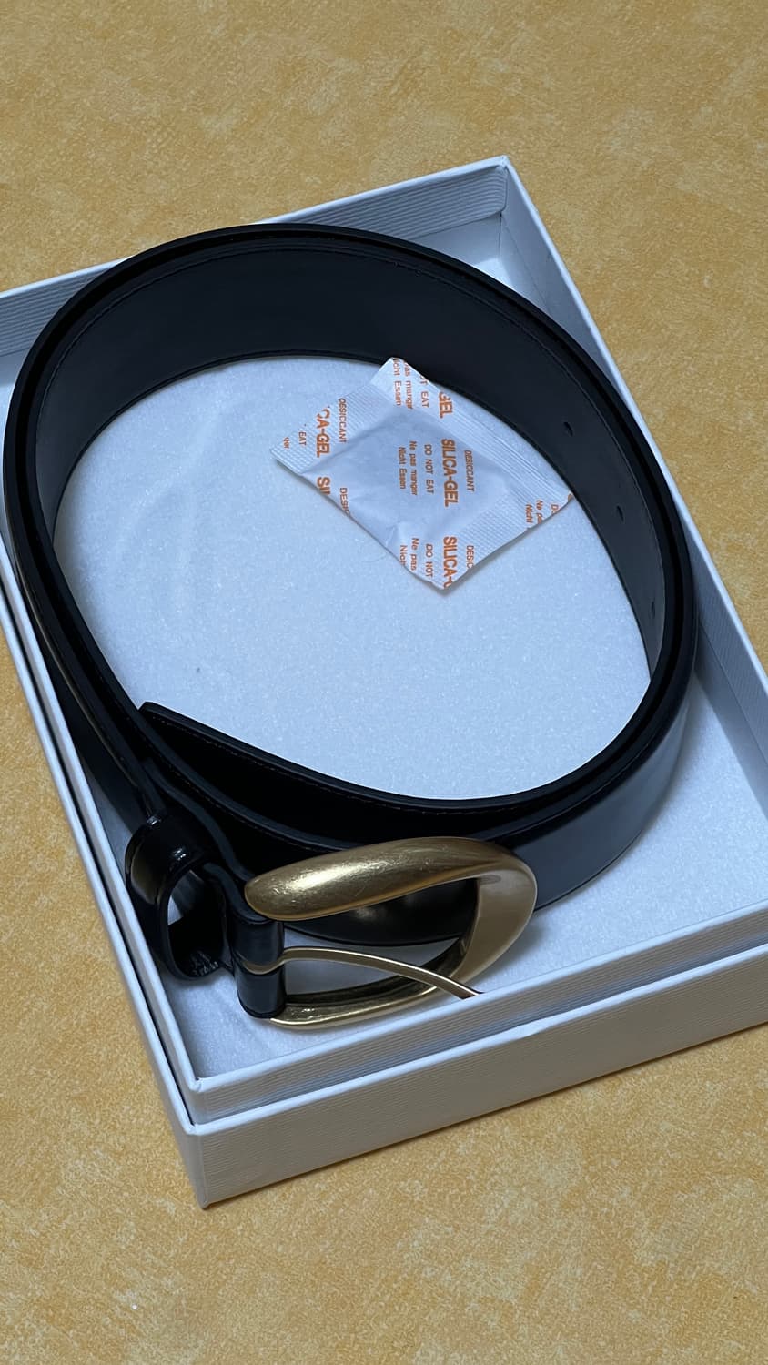 RECTO Signature Round Buckle Belt (Gold) 상품이미지3