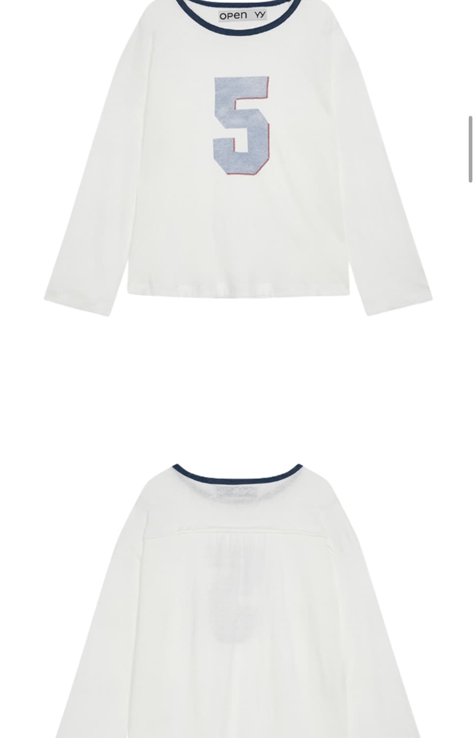 Open yy 오픈와이와이 오버사이즈 리넨 티셔츠 화이트 상품이미지2