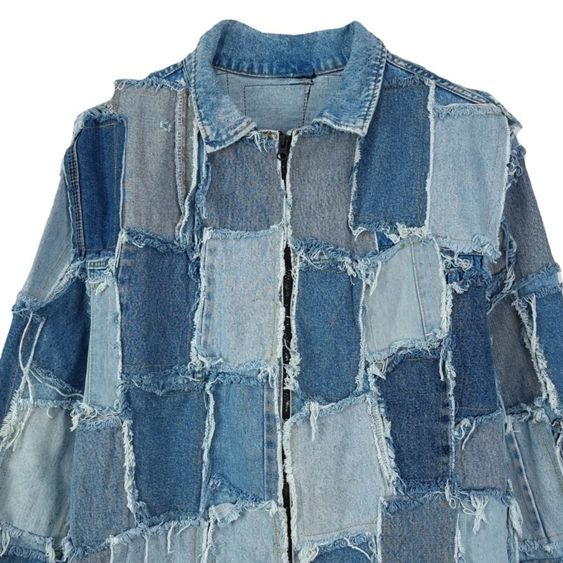[빈티지] 패치 워크 데님 자켓 M18442 상품이미지4