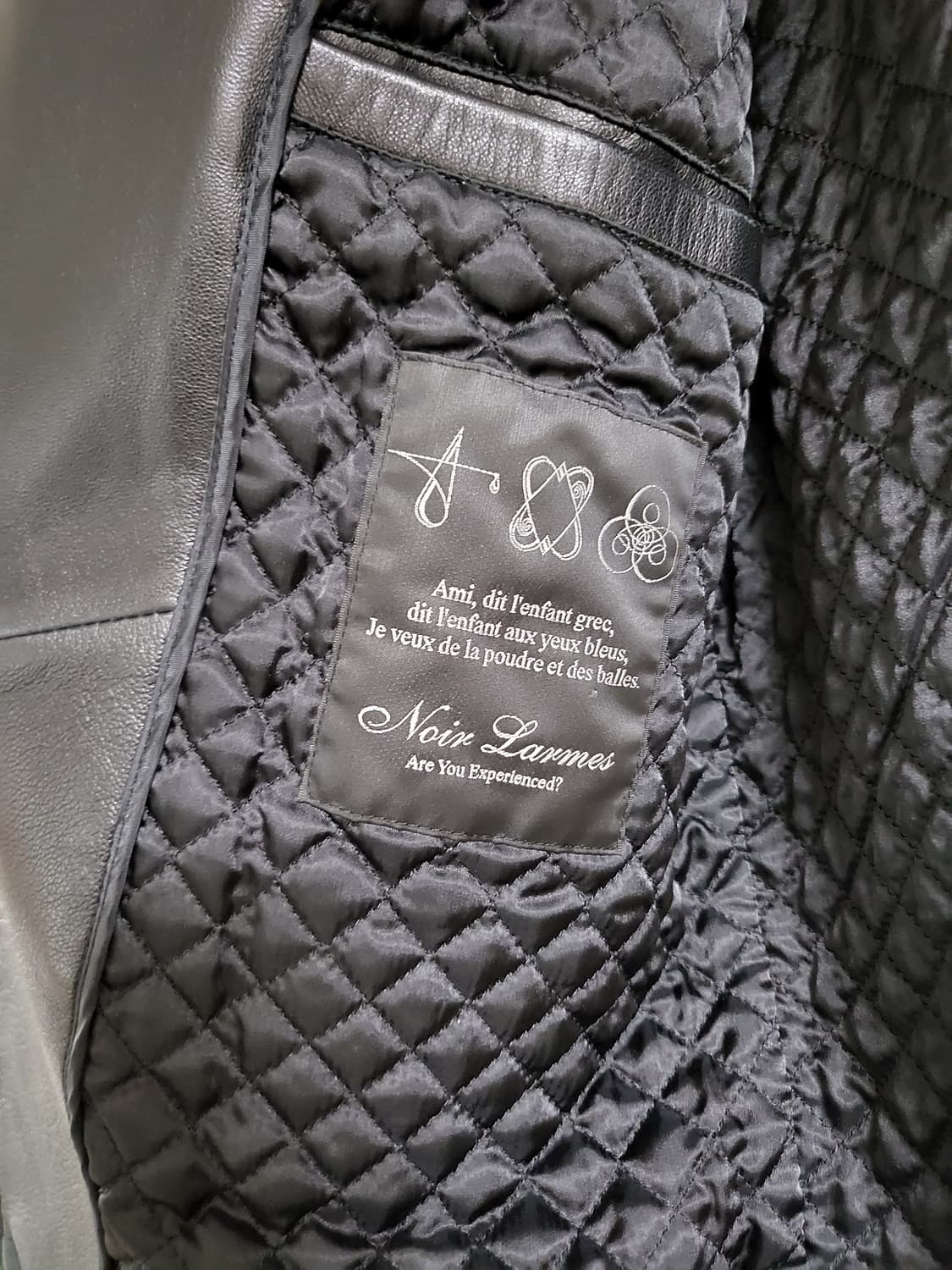 느와르라르메스 레더 라이더자켓 블랙48 상품이미지6