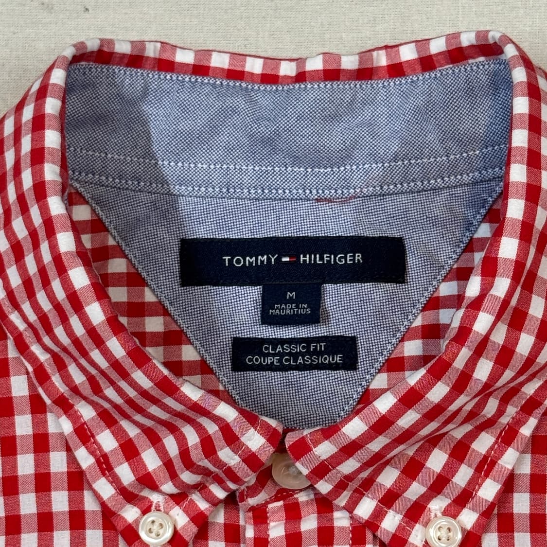 M) 타미힐피거 클래식핏 레드 깅엄 체크 셔츠 상품이미지6