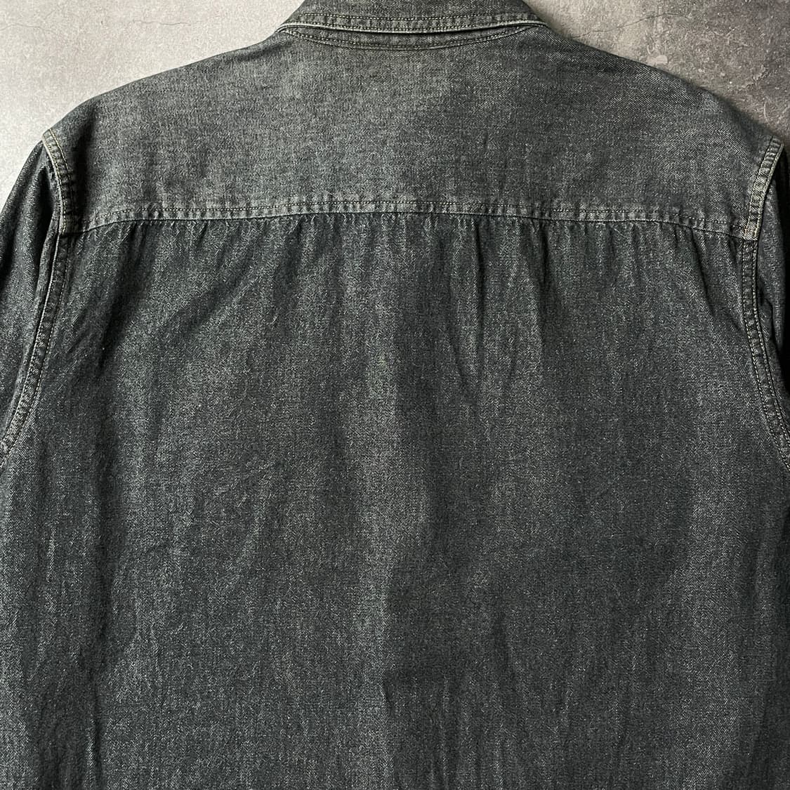 DENVER HAYES 빈티지 차콜 코튼 웨스턴 데님 셔츠 A00687 상품이미지7