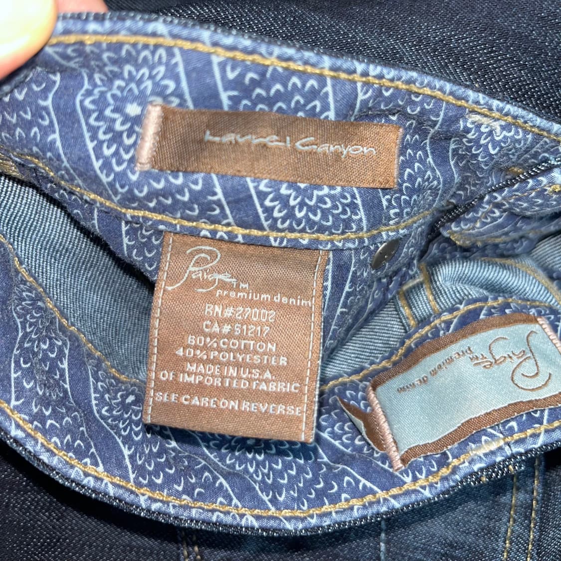 Paige Laurel Canyon 부츠컷 사이즈 24 다크워시 상품이미지6