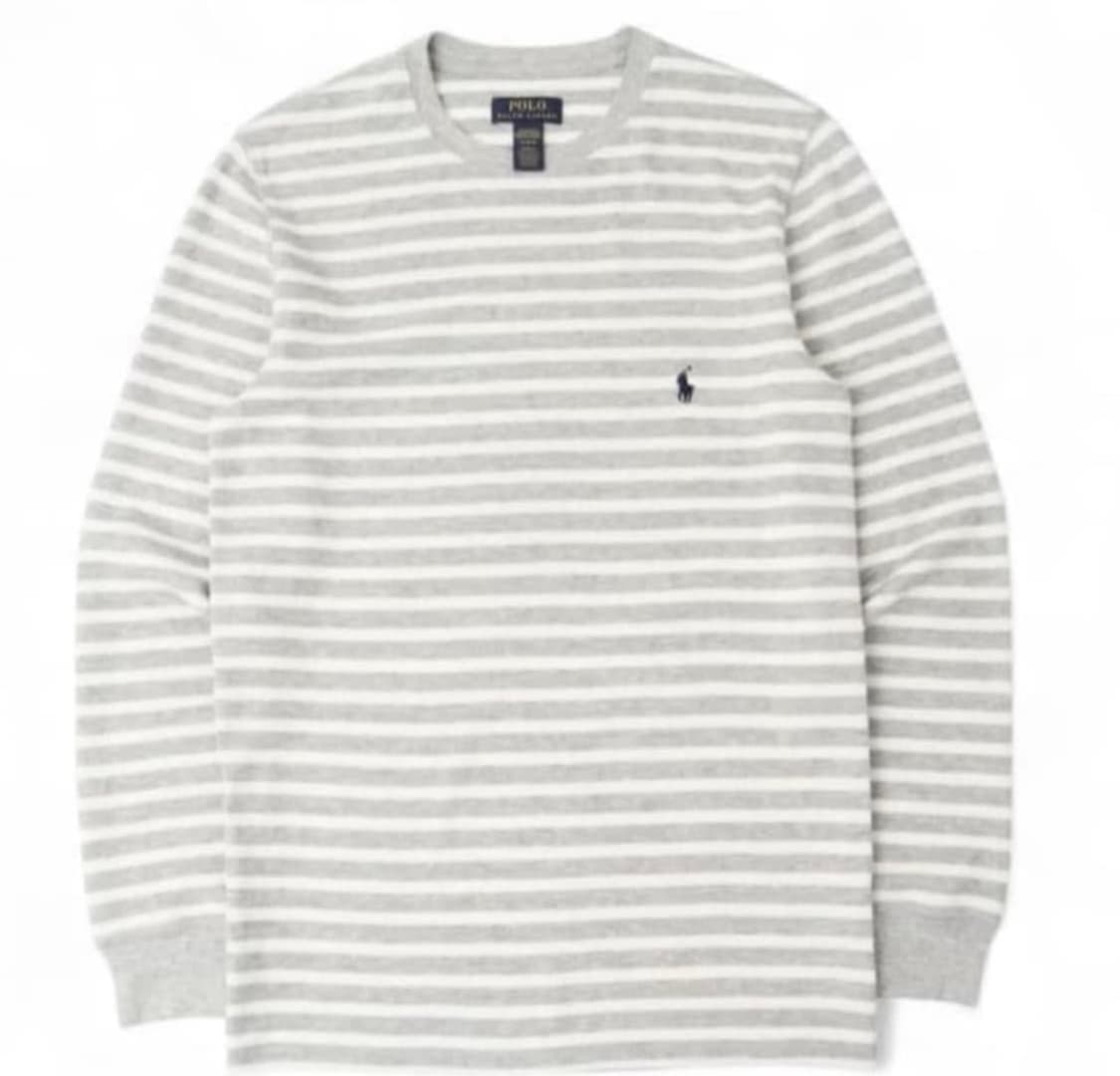 폴로 스트라이프 와플 롱슬리브 코르티스 성현 착용 상품이미지1