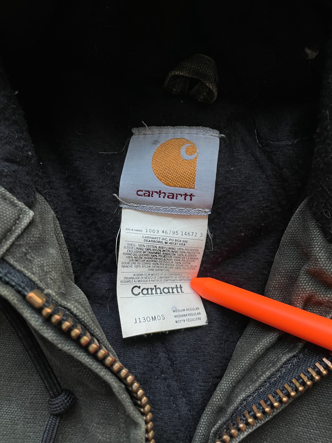 칼하트 j130 mos 모스 액티브 샌드스톤 상품이미지3