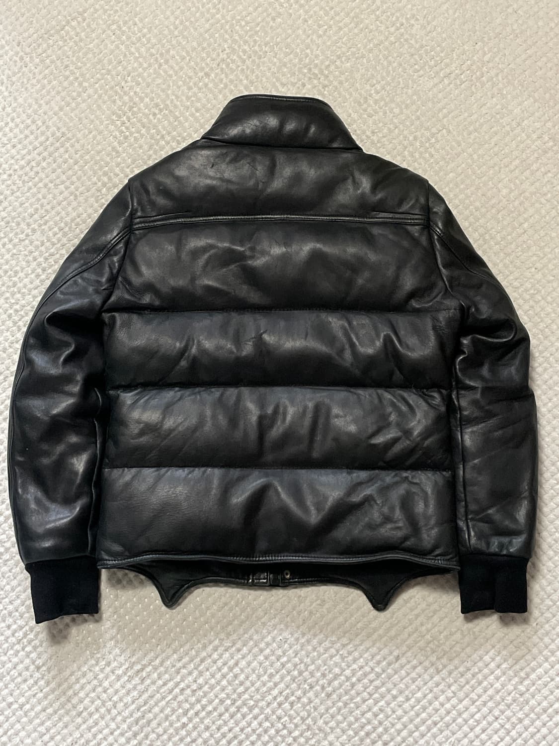 웨스턴 무드 램스킨 양가죽 레더 패딩 자켓 상품이미지2