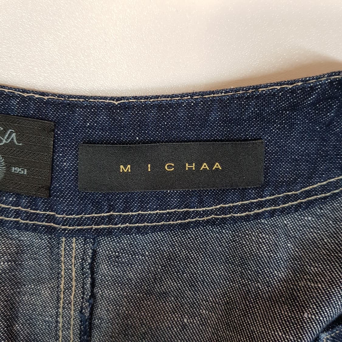 MICHAA 미샤 2022 노카라 데님 자켓 85-97-160사이즈 상품이미지6